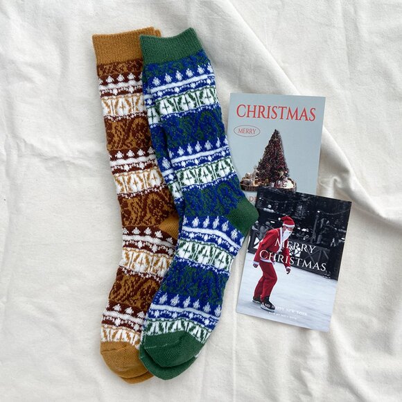 Women's Nordic Wool Cashmere Crew Socks - Picture 3 of 8